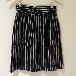 Club Monaco navy striped skirt